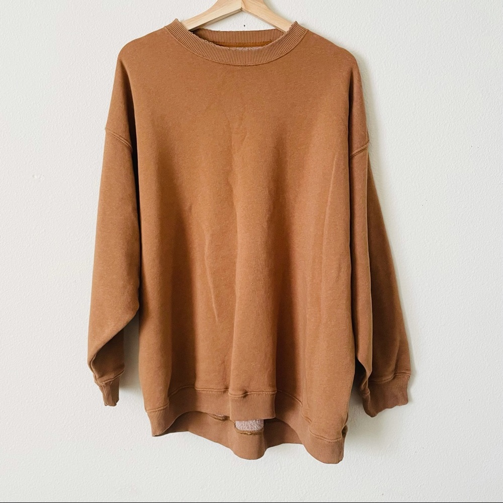 American Eagle jegging fit pumpkin crewneck - MED